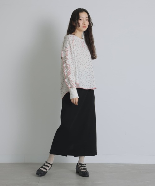 somari imagination（ソマリ イマジネーション）の「『花柄サーマルカットソー』（Tシャツ/カットソー・レディース・オフホワイト/杢グレー・FREE）」の11枚目の写真