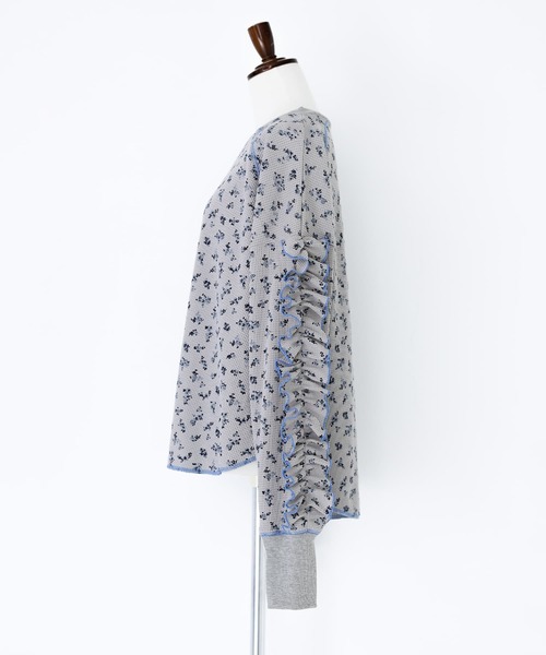 somari imagination（ソマリ イマジネーション）の「『花柄サーマルカットソー』（Tシャツ/カットソー・レディース・オフホワイト/杢グレー・FREE）」の17枚目の写真