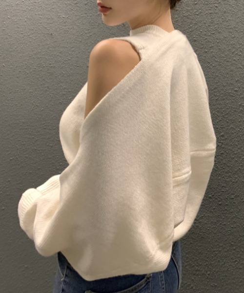 FREE STYLISTS(フリー スタイリスト)の「YUGA_YGMC ノースリーブインナー+ ボレロ ニットトップス(ニット/セーター・レディース・ブラック/オフホワイト/ライトグレー・FREE)」の5枚目の写真