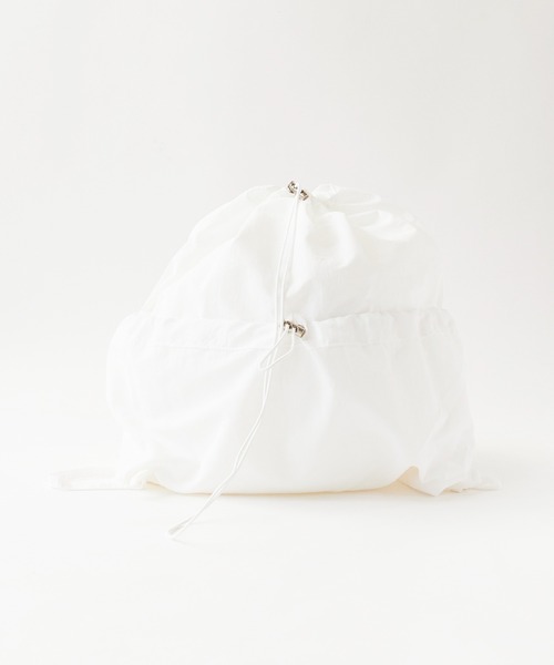 ROOPTOKYO（ループトウキョウ）の「ドローコードナップサック フロントポケット付き（バックパック/リュック・レディース・ブラック/ホワイト・FREE）」の3枚目の写真