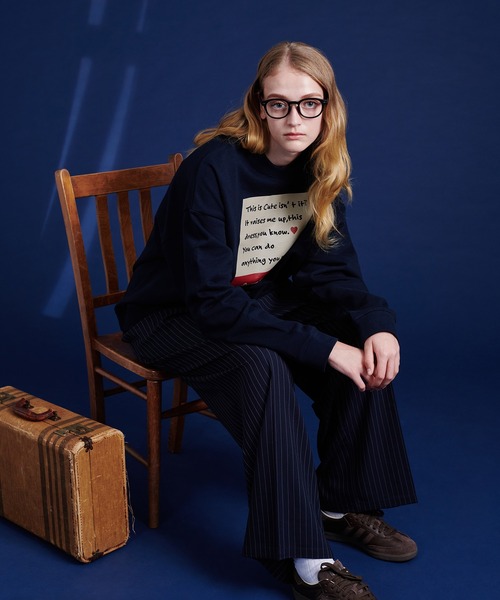 ONCILY（オンシェリー）の「MESSAGE LOGO SWEAT / メッセージロゴスウェット（スウェット・メンズ・ネイビー/ブラック/シルバー/ブルー/杢グレー・MEDIUM/SMALL/LARGE）」の19枚目の写真