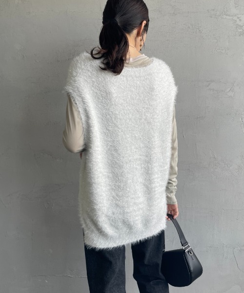 希少【新品未使用】廃盤品♡GUCCIニット♡ツィードベスト♡春物♡ 韓国ファッション ニット ベスト レディース Vネック セーター