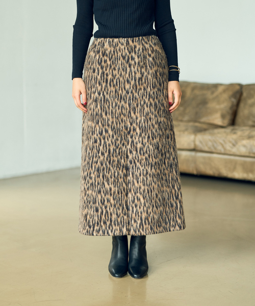 TICCA（ティッカ）の「【TICCA/ティッカ】レオパードシャギースカート