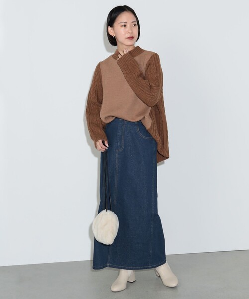 ラメデニム タイトスカート（S～M）（スカート）｜BEAMS HEART（ビームスハート）