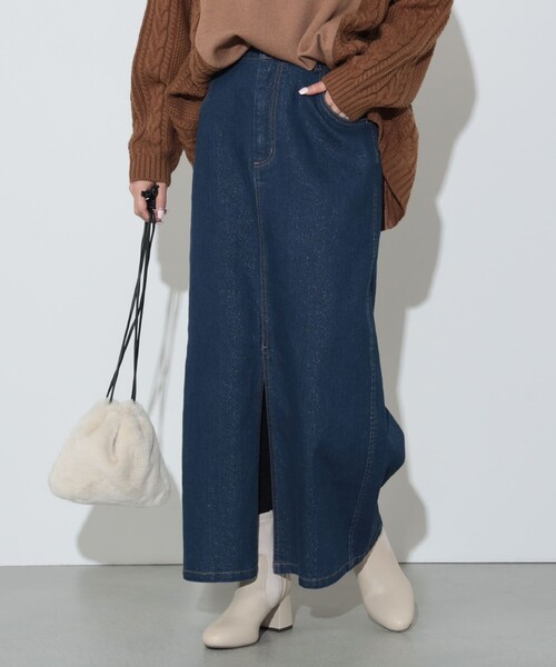 ラメデニム タイトスカート（S～M）（スカート）｜BEAMS HEART（ビームスハート）