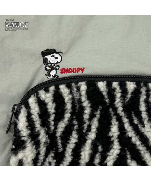 Vintage PEANUTS(ビンテージピーナッツ)の「ルートート / SNOOPY IP.ポシェット.Boa.Peanuts-9S(トートバッグ・レディース・グレー/ベージュ/ブラック・FREE)」の7枚目の写真
