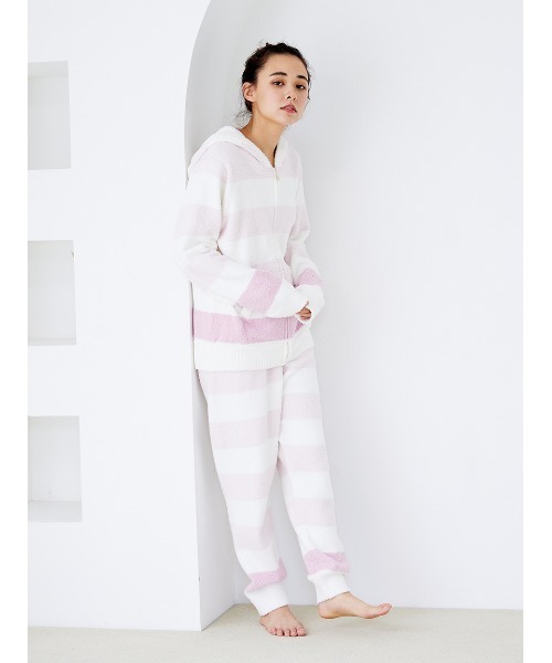 【gelato pique】ほぼ未使用 限定 ベビモコ ルームウェア パジャマ gelato pique（ジェラートピケ）の「ベビモコボーダーパーカ（ルーム