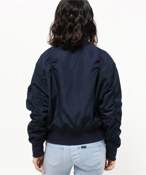 mystic（ミスティック）の「【mystic】MA-1ブルゾン（ブルゾン・レディース・ネイビー/ベージュ/カーキ・ﾌﾘ-）」の6枚目の写真