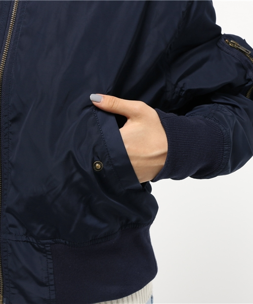 mystic（ミスティック）の「【mystic】MA-1ブルゾン（ブルゾン・レディース・ネイビー/ベージュ/カーキ・ﾌﾘ-）」の8枚目の写真