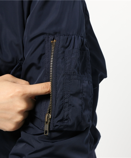 mystic（ミスティック）の「【mystic】MA-1ブルゾン（ブルゾン・レディース・ネイビー/ベージュ/カーキ・ﾌﾘ-）」の10枚目の写真