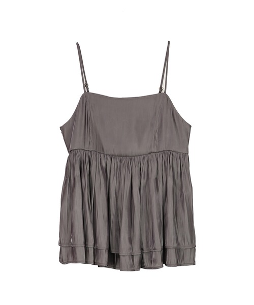 and it_（アンドイット）の「シャイニーサテンキャミソールビスチェ（キャミソール・レディース・チャコール/グレイッシュベージュ/ブラック・M/L）」の18枚目の写真