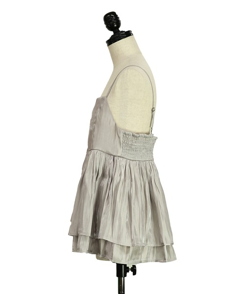 and it_（アンドイット）の「シャイニーサテンキャミソールビスチェ（キャミソール・レディース・チャコール/グレイッシュベージュ/ブラック・M/L）」の22枚目の写真