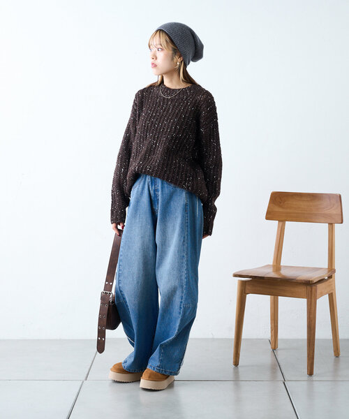 w closet（ダブルクローゼット）の「ファー厚底ブーツ（ブーツ・レディース・アイボリー/ベージュ/パープル・MEDIUM/LARGE）」の14枚目の写真