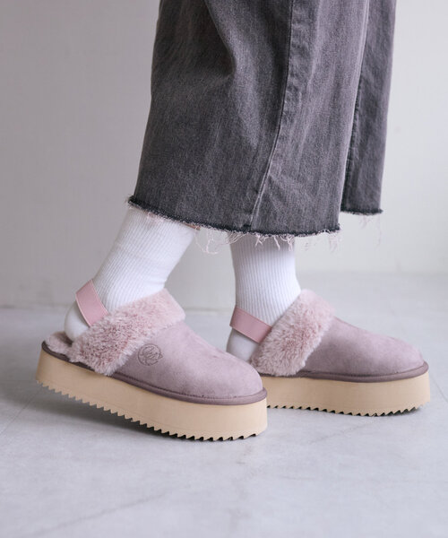 w closet（ダブルクローゼット）の「ファー厚底ブーツ（ブーツ・レディース・アイボリー/ベージュ/パープル・MEDIUM/LARGE）」の11枚目の写真