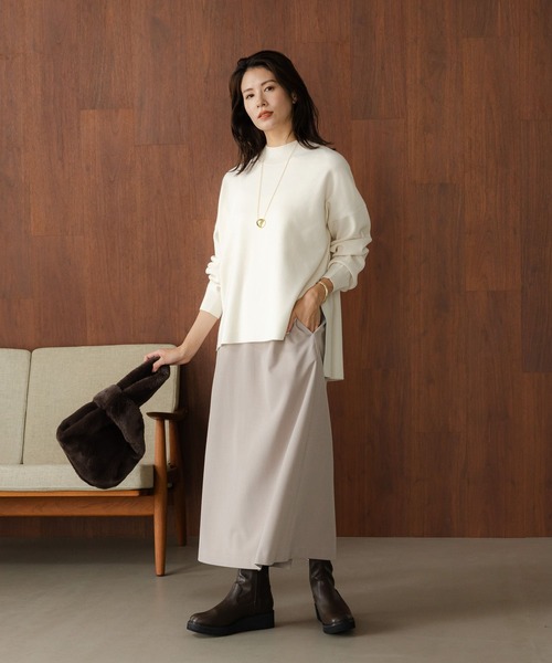 スリムウォームナロースカート＜低身長サイズあり＞/133684（スカート）｜Elura（エルーラ）