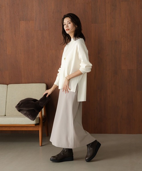 スリムウォームナロースカート＜低身長サイズあり＞/133684（スカート）｜Elura（エルーラ）