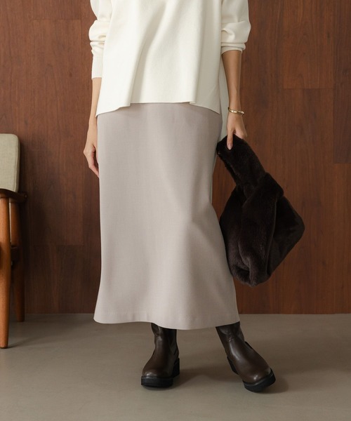 スリムウォームナロースカート＜低身長サイズあり＞/133684（スカート）｜Elura（エルーラ）