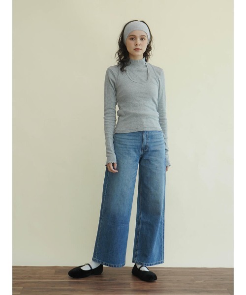 FIKA.(フィーカ)の「Prib Halter Tank(キャミソール・レディース・杢グレー/アイボリー・FREE)」の13枚目の写真