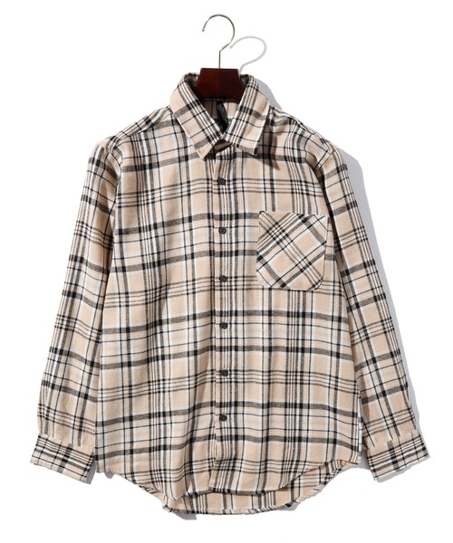 THISIS(ディスイズ)の「メンズライク ビッグシルエット ネルチャックシャツ レディース(シャツ/ブラウス・レディース・ブラック/ネイビー/ベージュ/レッド/ブラウン/オレンジ/ホワイト・X-LARGE/LARGE/MEDIUM)」の4枚目の写真