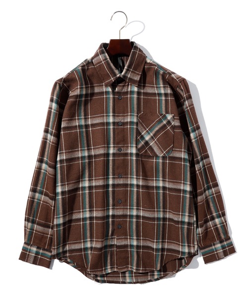 THISIS(ディスイズ)の「メンズライク ビッグシルエット ネルチャックシャツ レディース(シャツ/ブラウス・レディース・ブラック/ネイビー/ベージュ/レッド/ブラウン/オレンジ/ホワイト・X-LARGE/LARGE/MEDIUM)」の3枚目の写真