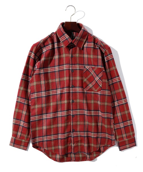 THISIS(ディスイズ)の「メンズライク ビッグシルエット ネルチャックシャツ レディース(シャツ/ブラウス・レディース・ブラック/ネイビー/ベージュ/レッド/ブラウン/オレンジ/ホワイト・X-LARGE/LARGE/MEDIUM)」の6枚目の写真