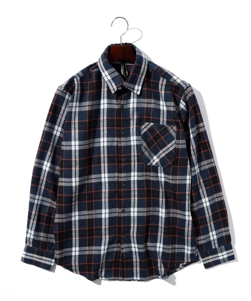 THISIS(ディスイズ)の「メンズライク ビッグシルエット ネルチャックシャツ レディース(シャツ/ブラウス・レディース・ブラック/ネイビー/ベージュ/レッド/ブラウン/オレンジ/ホワイト・X-LARGE/LARGE/MEDIUM)」の7枚目の写真
