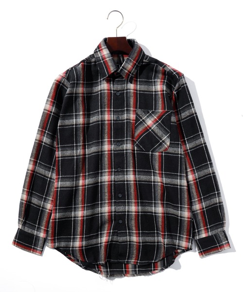 THISIS(ディスイズ)の「メンズライク ビッグシルエット ネルチャックシャツ レディース(シャツ/ブラウス・レディース・ブラック/ネイビー/ベージュ/レッド/ブラウン/オレンジ/ホワイト・X-LARGE/LARGE/MEDIUM)」の1枚目の写真