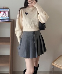 《Delfy》ロングリブハートニット