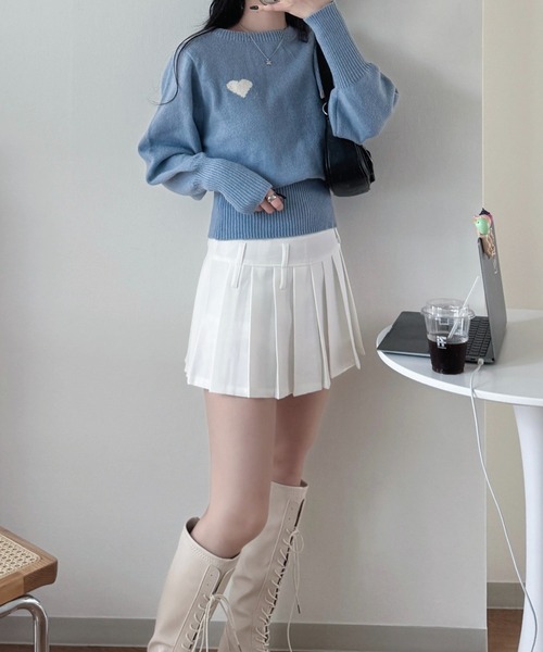 nemne store（ネンネストア）の「《Delfy》ロングリブハートニット（ニット/セーター・レディース・ブルー系/ブラウン/グレー系/アイボリー/ネイビー・SMALL/MEDIUM）」の13枚目の写真