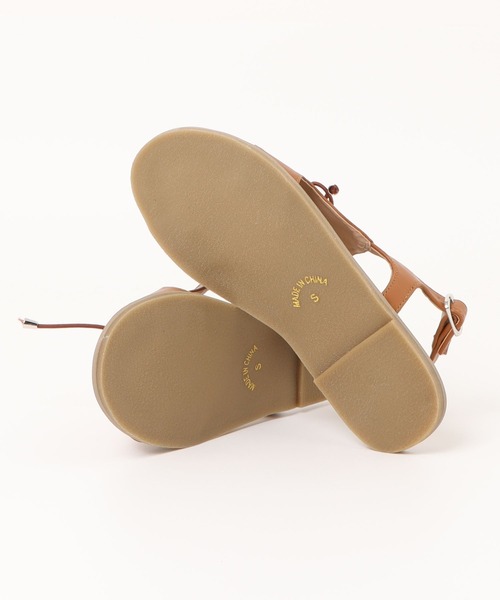 BONLECILL（ボンルシール）の「リボンドロストギャザーサンダル（サンダル・レディース・ブラック/アイボリー/キャメル・S/M/L）」の13枚目の写真