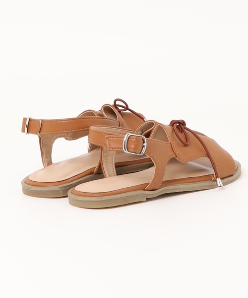 BONLECILL（ボンルシール）の「リボンドロストギャザーサンダル（サンダル・レディース・ブラック/アイボリー/キャメル・S/M/L）」の14枚目の写真