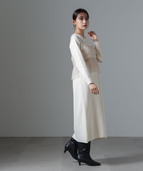 セール】チュールビスチェセットニットワンピース（ワンピース）｜NANO