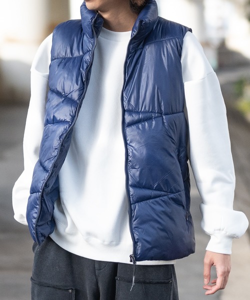 JOHN'S CLOSET(ジョンズクローゼット)の「【13】ジオメトリック 中綿 スタンドベスト(ダウンベスト・メンズ・ブラック/ダークブルー/シルバー系・MEDIUM/LARGE/X-LARGE)」の20枚目の写真
