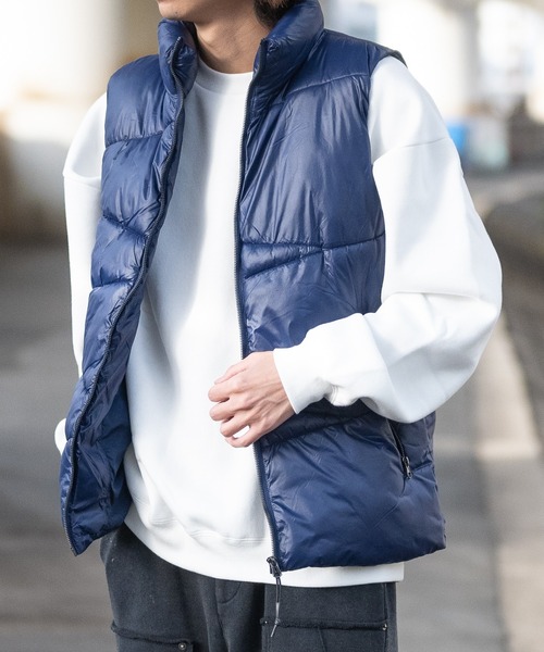 JOHN'S CLOSET(ジョンズクローゼット)の「【13】ジオメトリック 中綿 スタンドベスト(ダウンベスト・メンズ・ブラック/ダークブルー/シルバー系・MEDIUM/LARGE/X-LARGE)」の21枚目の写真