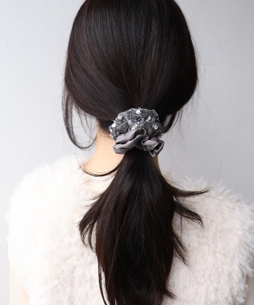 スパンコールミニセットシュシュ（ヘアゴム）｜Three Four Time