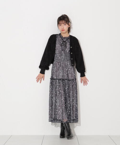 JILL by JILL STUART（ジルバイジルスチュアート）の「◇ラメフェザーカーディガン（カーディガン/ボレロ・レディース・ホワイト/ブラック/ピンク/ピンク系その他・FREE）」の5枚目の写真