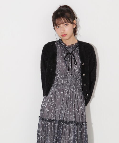 JILL by JILL STUART（ジルバイジルスチュアート）の「◇ラメフェザーカーディガン（カーディガン/ボレロ・レディース・ホワイト/ブラック/ピンク/ピンク系その他・FREE）」の8枚目の写真