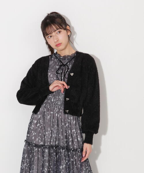 JILL by JILL STUART（ジルバイジルスチュアート）の「◇ラメフェザーカーディガン（カーディガン/ボレロ・レディース・ホワイト/ブラック/ピンク/ピンク系その他・FREE）」の9枚目の写真