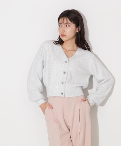 JILL by JILL STUART（ジルバイジルスチュアート）の「◇ラメフェザーカーディガン（カーディガン/ボレロ・レディース・ホワイト/ブラック/ピンク/ピンク系その他・FREE）」の17枚目の写真