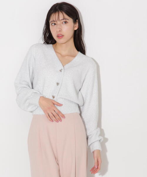 JILL by JILL STUART（ジルバイジルスチュアート）の「◇ラメフェザーカーディガン（カーディガン/ボレロ・レディース・ホワイト/ブラック/ピンク/ピンク系その他・FREE）」の18枚目の写真