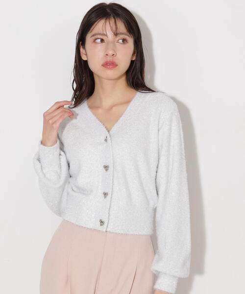 JILL by JILL STUART（ジルバイジルスチュアート）の「◇ラメフェザーカーディガン（カーディガン/ボレロ・レディース・ホワイト/ブラック/ピンク/ピンク系その他・FREE）」の22枚目の写真