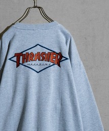 THRASHER（スラッシャー）の「【at】〔THRASHER/スラッシャー〕アソートパターンロゴ プリント＆刺繍 クルーネックスウェット（スウェット・メンズ）」