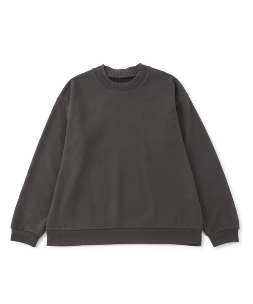  j.n.r.d（ジェー・エヌ・アール・ディー）の「j.n.r.d/リブカラーツイル裏起毛スエット（Tシャツ/カットソー・メンズ・レンガ/オフホワイト/チャコールグレー・LL/L/M）」の2枚目の写真