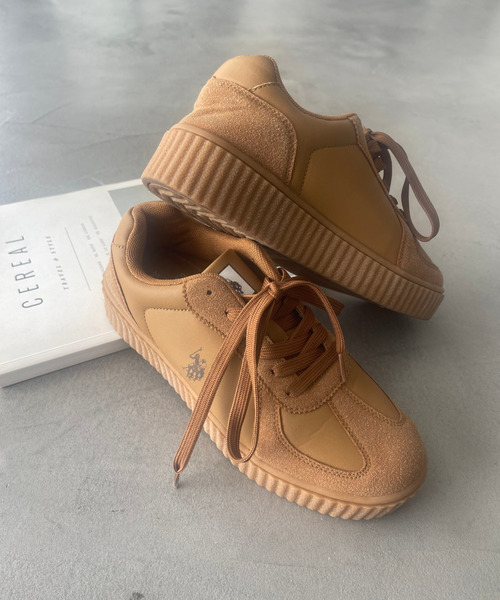 U.S. POLO ASSN.（ユーエスポロアッスン）の「U.S. POLO ASSN. ローカット 厚底 スニーカー（スニーカー・レディース・ホワイト/ベージュ系その他/ブラウン/ブラック/ホワイト×グレー/ピンク・22.5cm/23cm/23.5cm/24cm/24.5cm/25cm/25.5cm/26cm/26.5cm/27cm）」の15枚目の写真