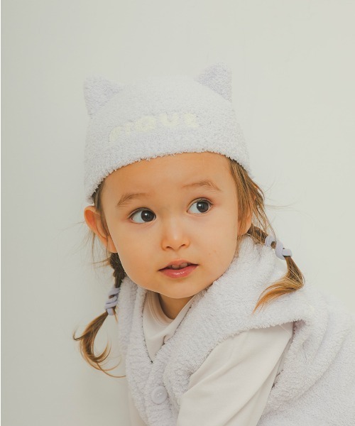 gelato pique（ジェラートピケ）の「【BABY】パウダーアニマルキャップ（その他ベビー用品・キッズ・グリーン/ラベンダー/オフホワイト・FREE）」の3枚目の写真