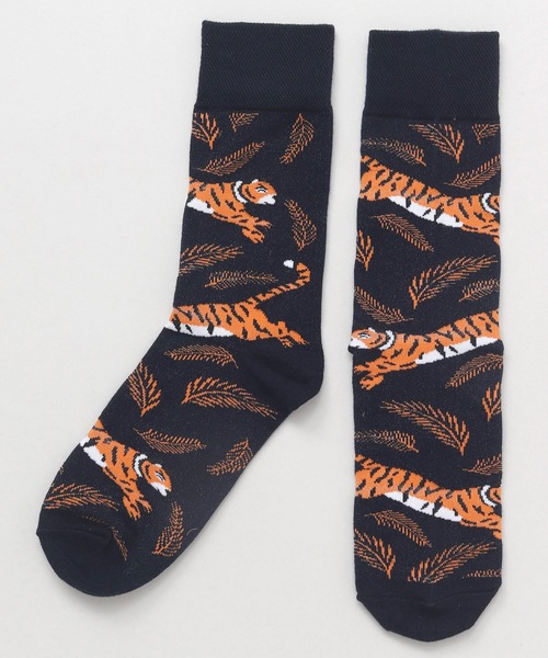 チャイハネ(チャイハネ)の「【チャイハネ】ネイチャーミドルソックス25~28cm(ソックス/靴下・メンズ・ブラック/カーキ/オリーブ/ネイビー/パープル/イエロー/レッド/ホワイト・FREE)」の5枚目の写真