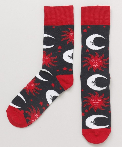 チャイハネ(チャイハネ)の「【チャイハネ】ネイチャーミドルソックス25~28cm(ソックス/靴下・メンズ・ブラック/カーキ/オリーブ/ネイビー/パープル/イエロー/レッド/ホワイト・FREE)」の8枚目の写真