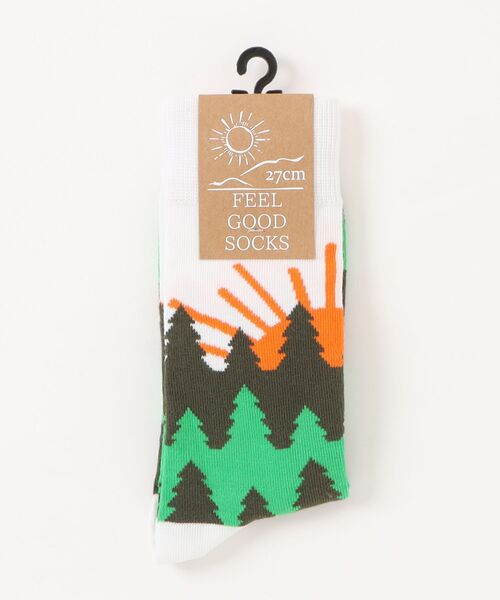 チャイハネ(チャイハネ)の「【チャイハネ】ネイチャーミドルソックス25~28cm(ソックス/靴下・メンズ・ブラック/カーキ/オリーブ/ネイビー/パープル/イエロー/レッド/ホワイト・FREE)」の9枚目の写真