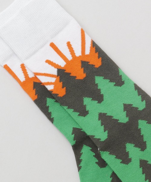 チャイハネ(チャイハネ)の「【チャイハネ】ネイチャーミドルソックス25~28cm(ソックス/靴下・メンズ・ブラック/カーキ/オリーブ/ネイビー/パープル/イエロー/レッド/ホワイト・FREE)」の10枚目の写真