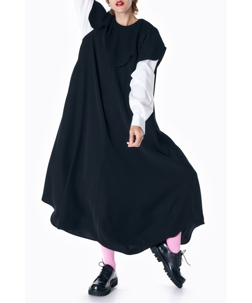 ENFOLD⭕️エンフォルド PEツイル シャツスリーブドレスワンピース 36